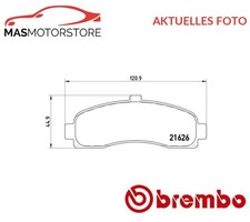 SATZ BREMSBELÄGE BREMSKLÖTZE VORNE BREMBO P 56 031 P FÜR NISSAN MICRA II