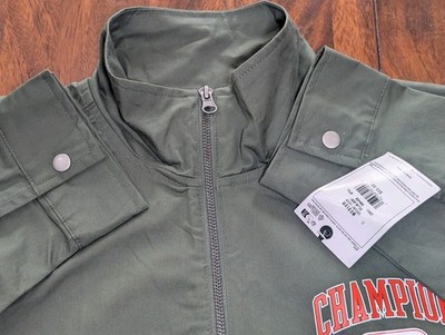 Champion Jacket Mens Medium Green Full Zip Lightweight NWT