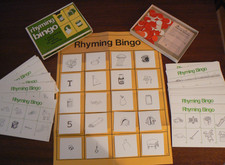 Juego Rhyming BINGO de Trend Enterprises # T-093 para hasta 35 jugadores de colección sin