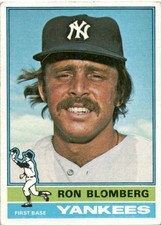 1976 Topps Ron Blomberg #354 New York Yankees