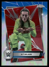 2025 Topps Chrome WWE #102 Kit Wilson Red and Blue Refractor