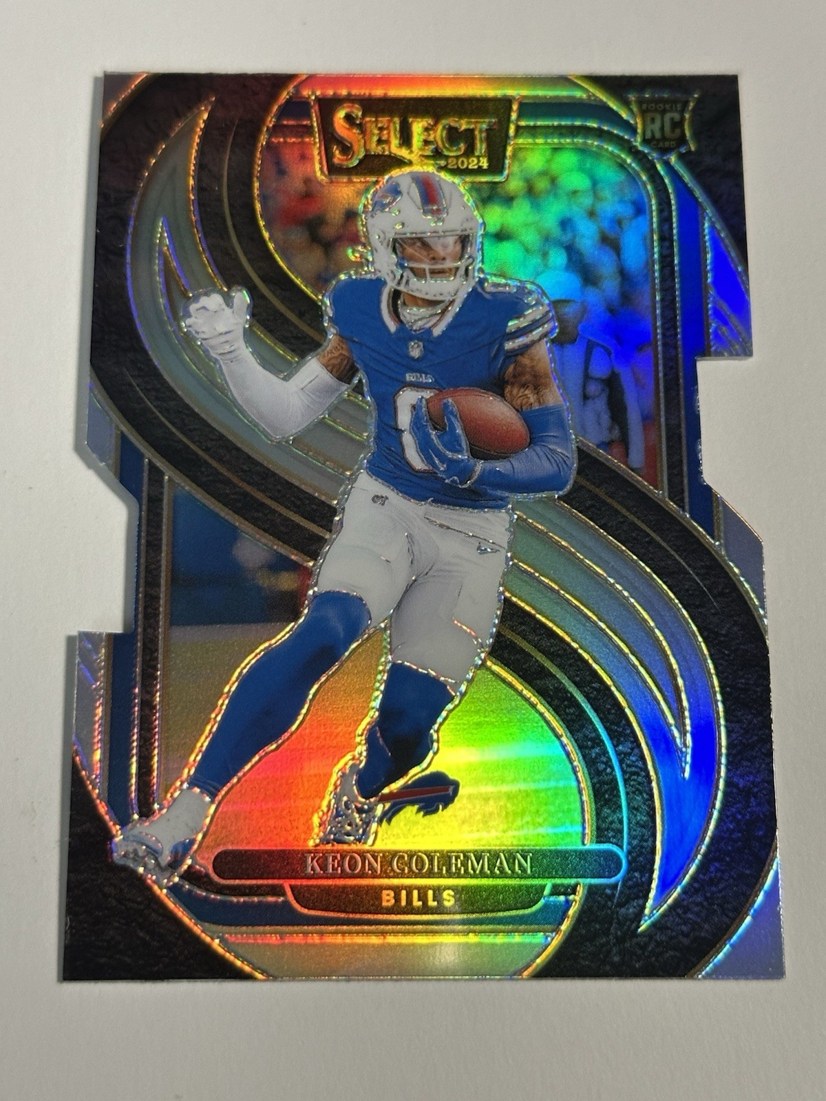 2024 Panini Select Keon Coleman Premiere Silver Die-Cut Prizm RC #153 Bills