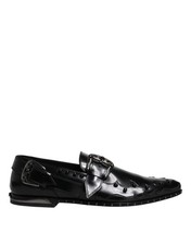 Dolce & Gabbana Black Embellished Derby Monk Strap Men's Shoes