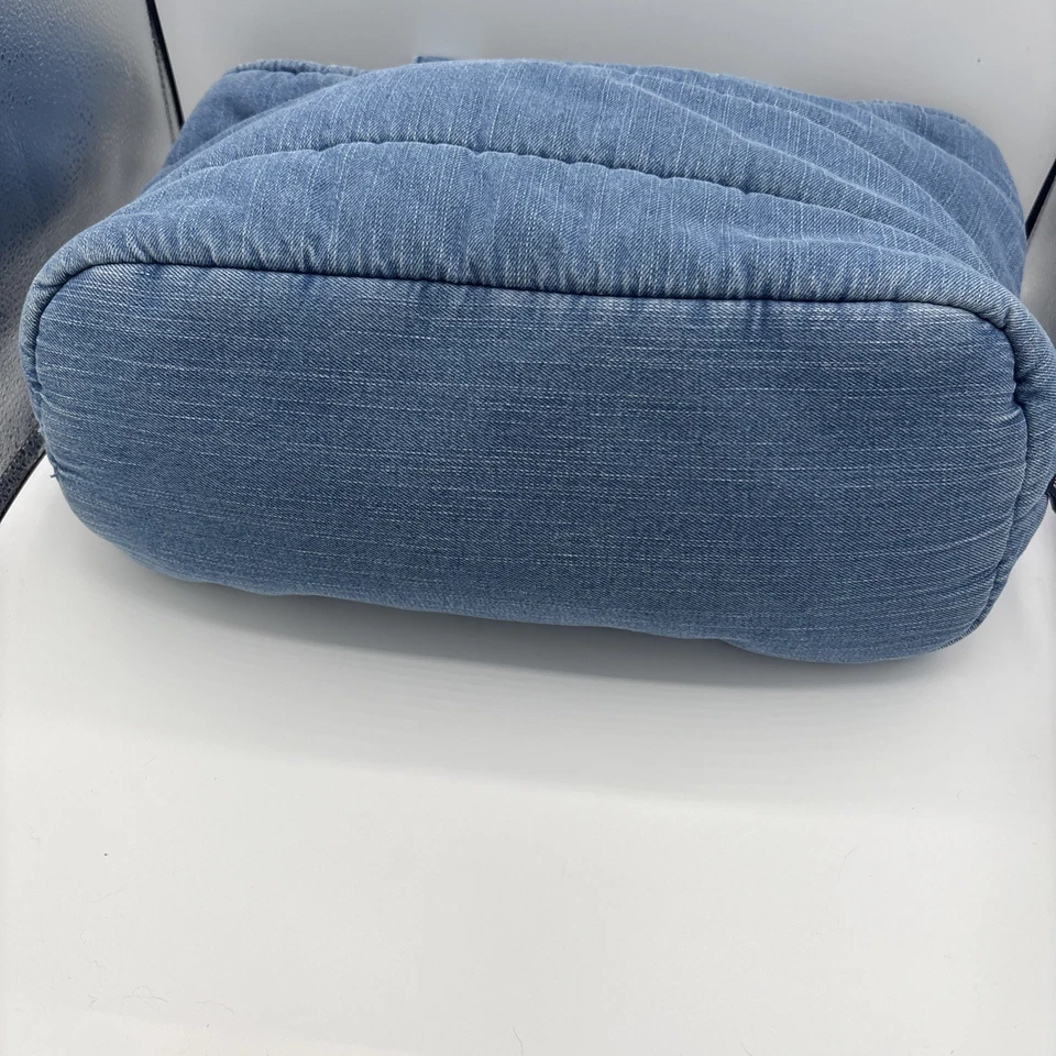 Gap Puffer 托特包蓝色牛仔布大号按扣 — 第 3/4 张图片