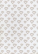 A4 Gold Text Translucent Vellum Paper Gold Hearts Cardmaking -  NVP21