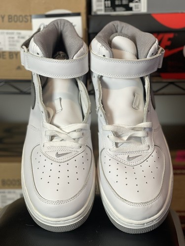 2003 Nike Air Force 1 Mid "White/Medium Grey" Double Swoosh sz 13 DS New vtg - Picture 6 of 13