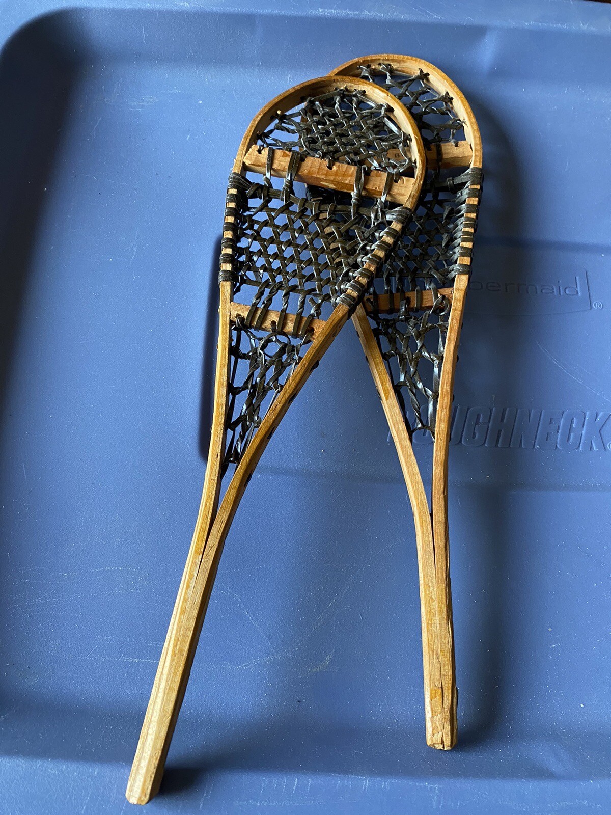 VTG Mini Small Miniature Baby Wooden Snowshoes Made By Crow Ely MN eBay