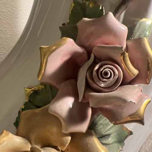 1980/90s RARE CAPODIMONTE CERAMICHE SONDA FLOWER MADE IN ITALY RAE CENTER PIECE - Picture 6 of 24