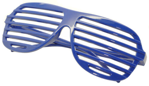 Große Größe Neon Party Rave EDM EDC Brillenschirme Erwachsene Brille Gestell blau - Bild 1 von 3