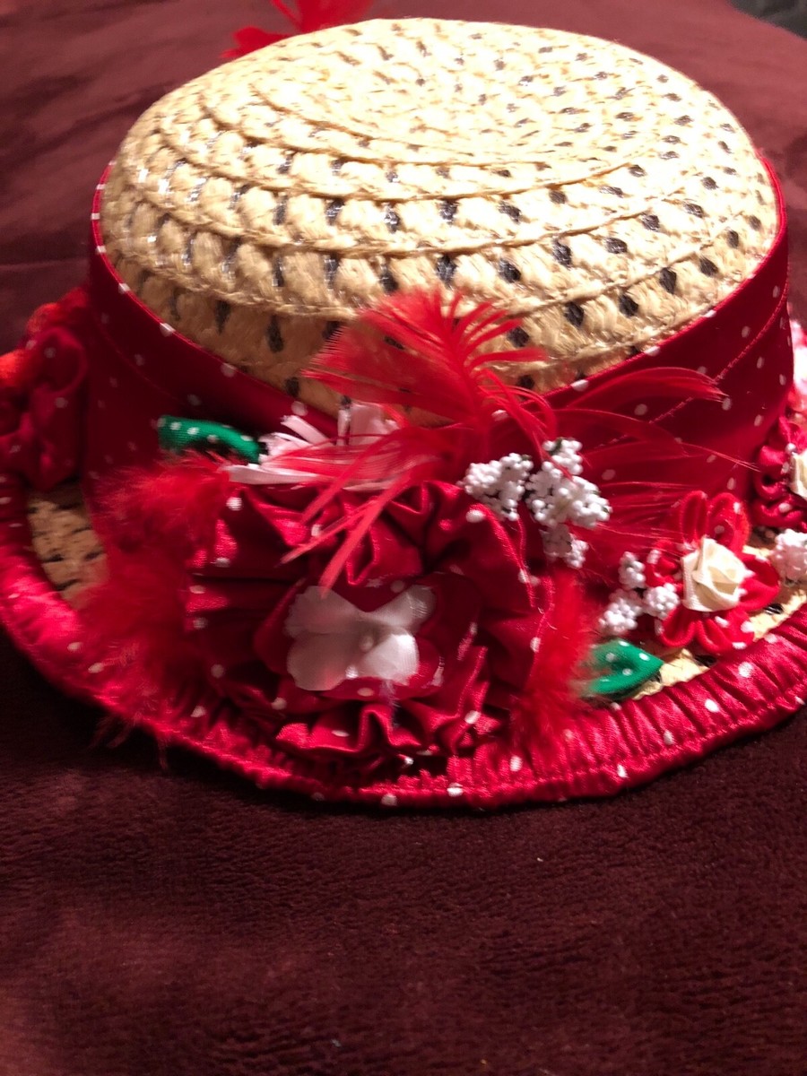 ladies red dress hats Abby Wool Felt Ladies Dress Hat: Red, M main image 0