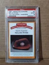 1991 Arena Holograms 12th National Anaheim Baseball #4 Nolan Ryan PSA 9