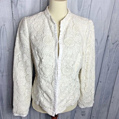 off white blazer lace length