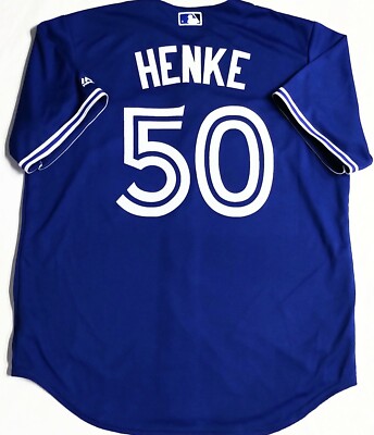 NWT-MEN-XL TOM HENKE TORONTO BLUE JAYS MAJESTIC AUTHENTIC MLB