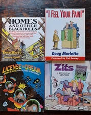Lot 4 HUMOR & SATIRE books VTG Barry, Brady, Marlette Brogan & Scott