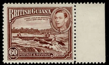 BRITISH GUIANA GVI SG315, 60c red-brown, NH MINT. Cat £24.