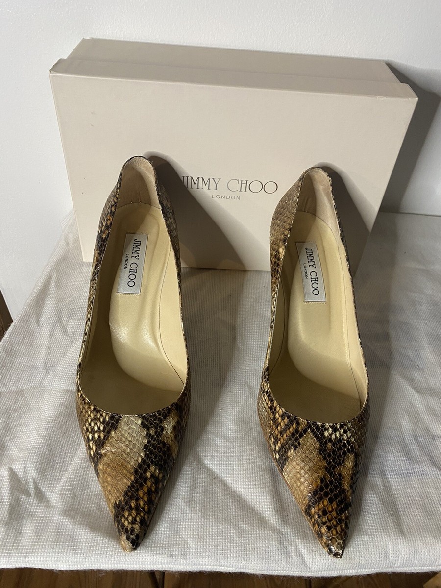 JIMMY CHOO ハイヒール 35 ホワイト/スネークスキン JIMMY CHOO ハイヒール 35 ホワイト/スネークスキン