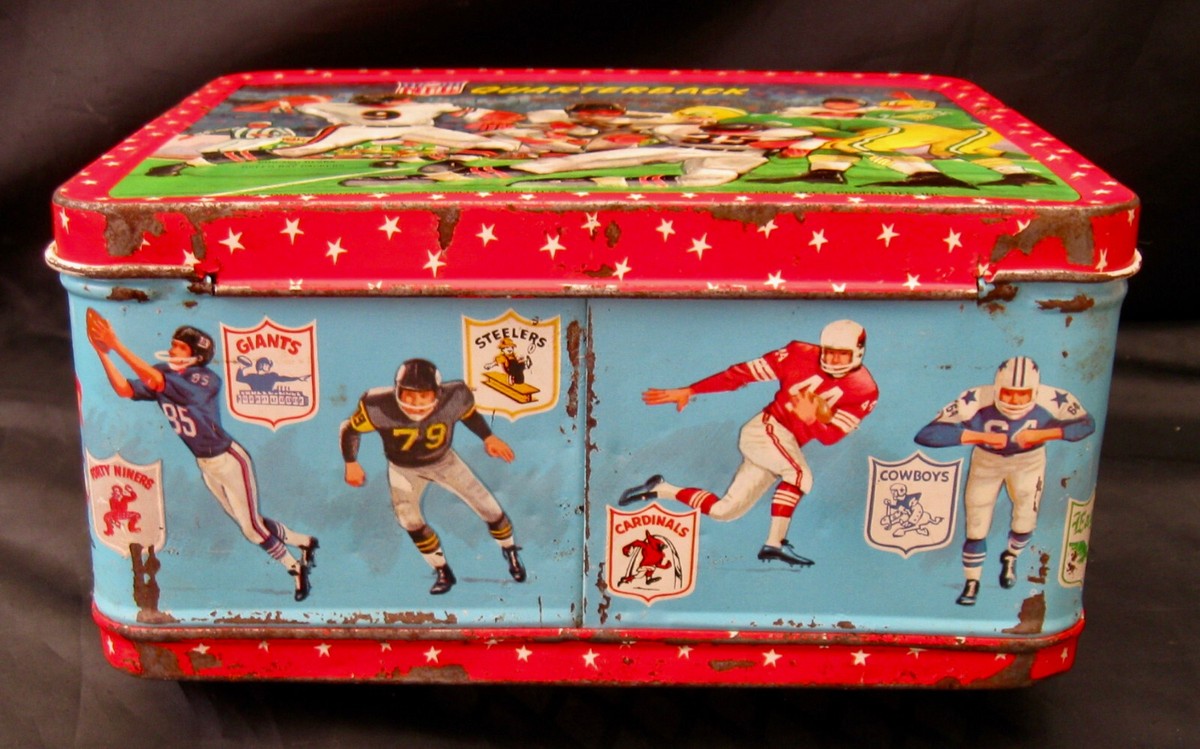 Vintage NFL QUARTERBACK Lunchbox - Football Man Cave (1964) C-7