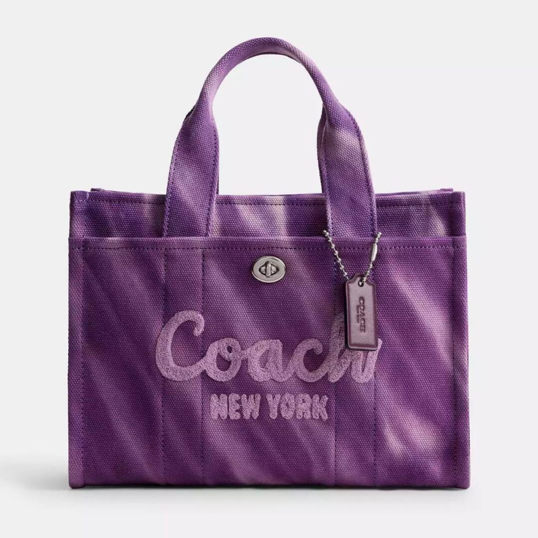 Coach Cargo Tote 26 Purple Tie Dye Canvas Japan Limited Rare