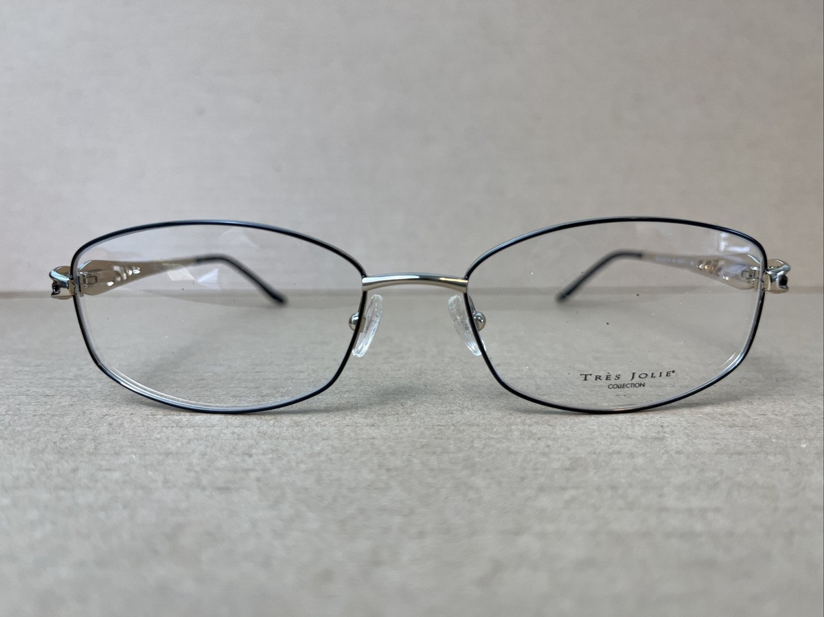 Tres Jolie by Marchon 135 003 Black Gold Eyeglasses 55 17  display picture 1