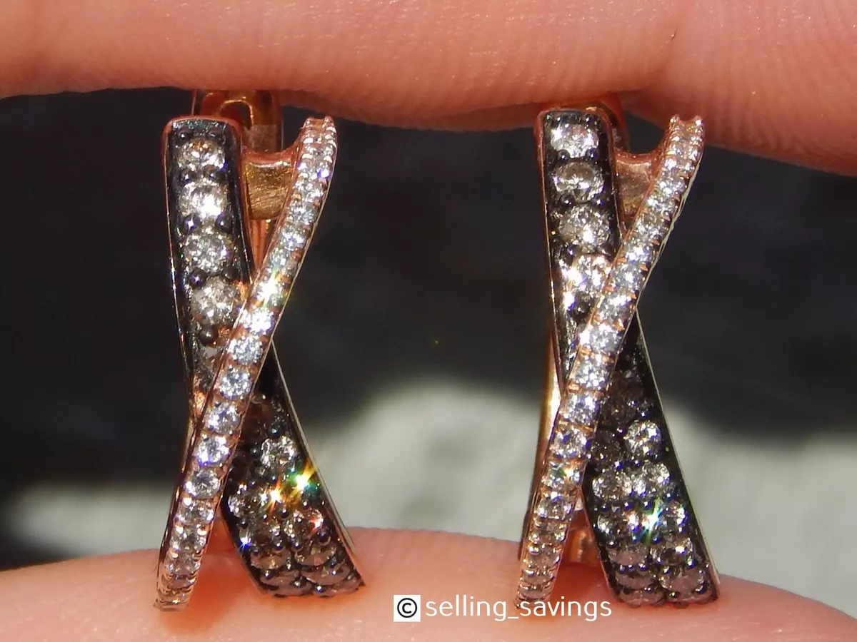 Rose gold hot sale chocolate diamond earrings