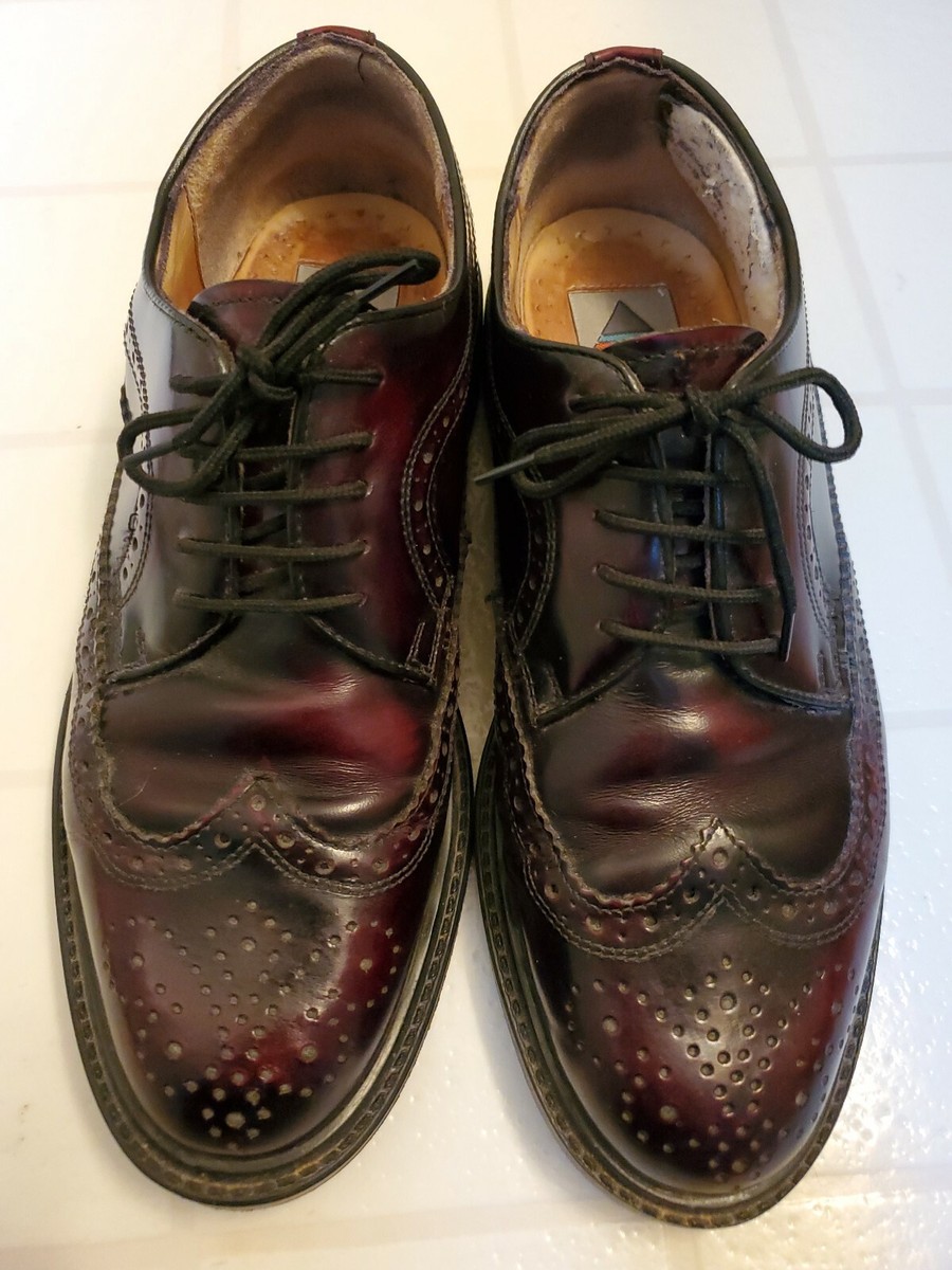 ALDO Sz 42 Mens US 9 Burgundy Leather Oxford Wingtip Dress  display picture 1