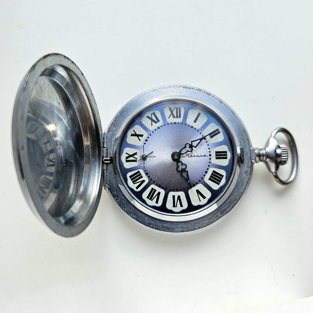 Molnija JL 3602 - Orologio Da Taschino Meccanico Russo Con Scritta In Lingua Inglese "Amore Coppia Di Agricoltori E Agricoltori - Foto 8