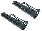 2x 6 fach Aussen IP44 Steckdosenleiste Mehrfachsteckdose H07RN-F Mehrfachstecker