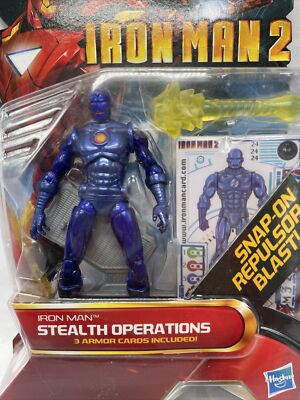 Iron Man 2 Comic Series Stealth Operations Action Figure Snap On Repulsor New