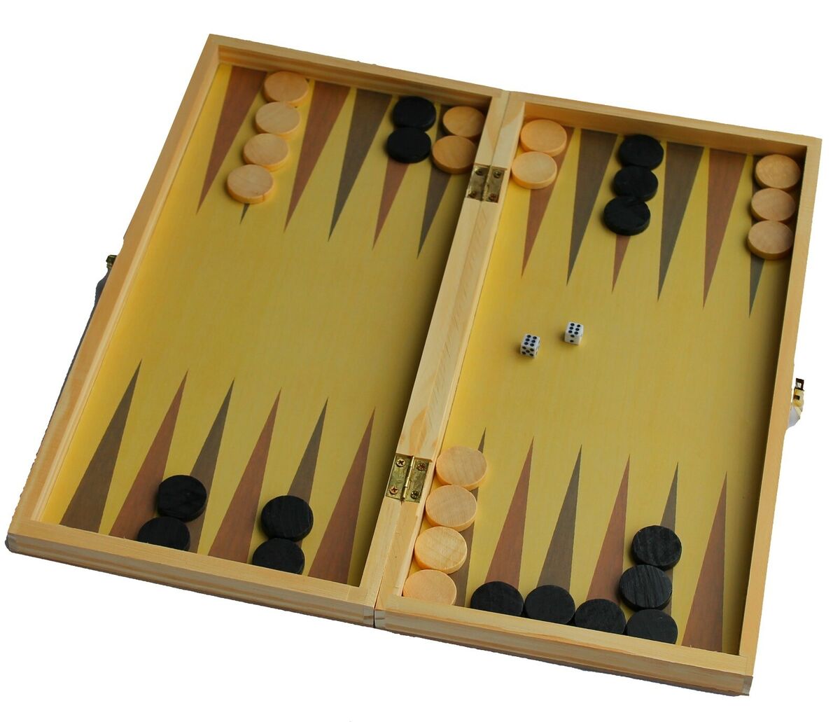 Schach- und Dame-Brett Colorbaby Backgammon Holz (4 Stück)