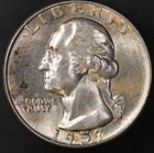 1957 D WASHINGTON QUARTER / FRESH FROM AN ORIGINAL COLLECTION-LOT-AA 7975
