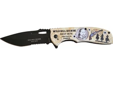 Old West Outlaw Collectable Folding Knife Wild West Knife Wild Bill Hickok
