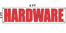 HARDWARE Banner Sign 2x8 for Business Shop Building Store Front 