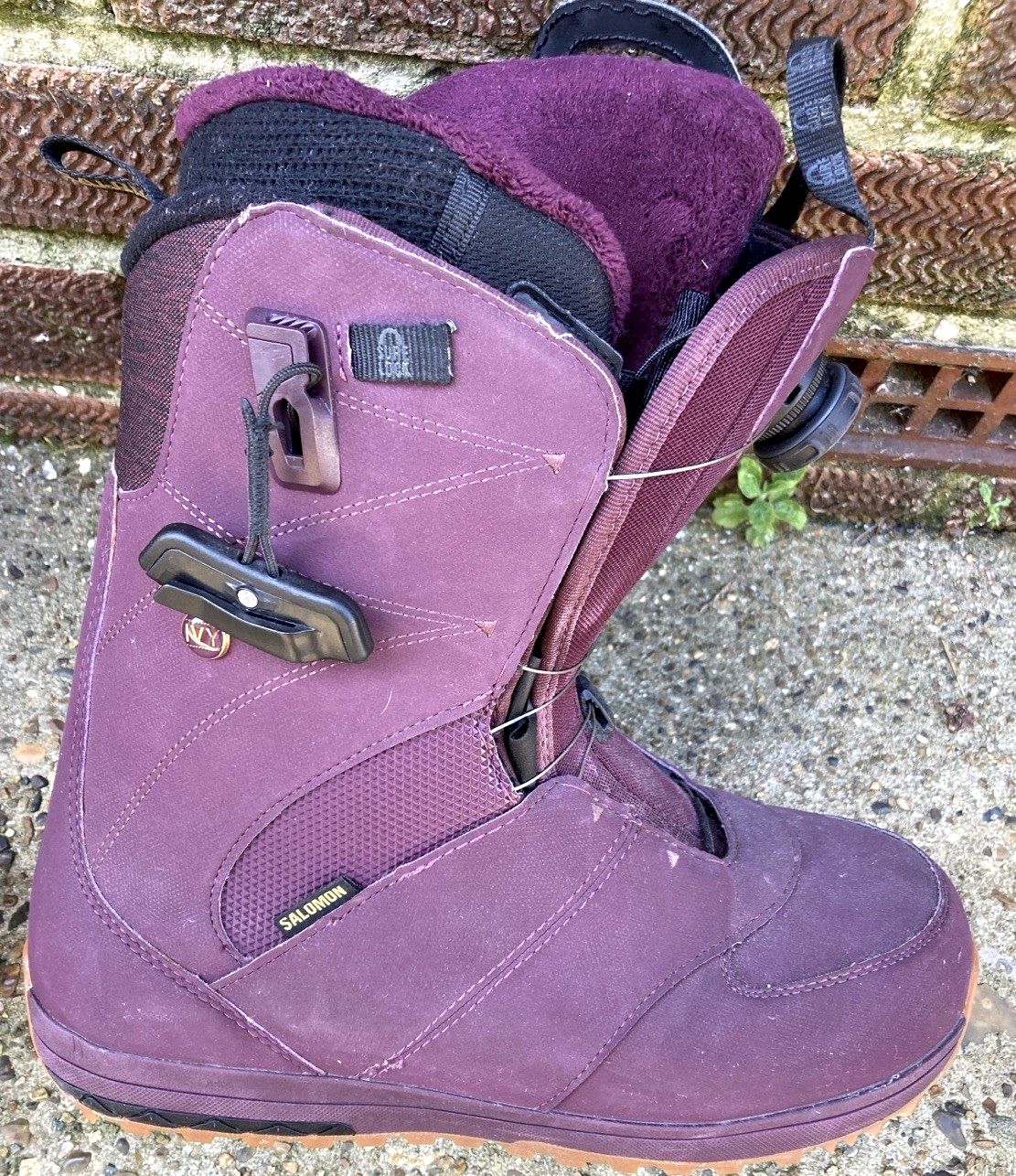 Salomon Ivy Stivali da snowboard da donna Boa taglia UK 8 EUR 42 10 USA 27CM