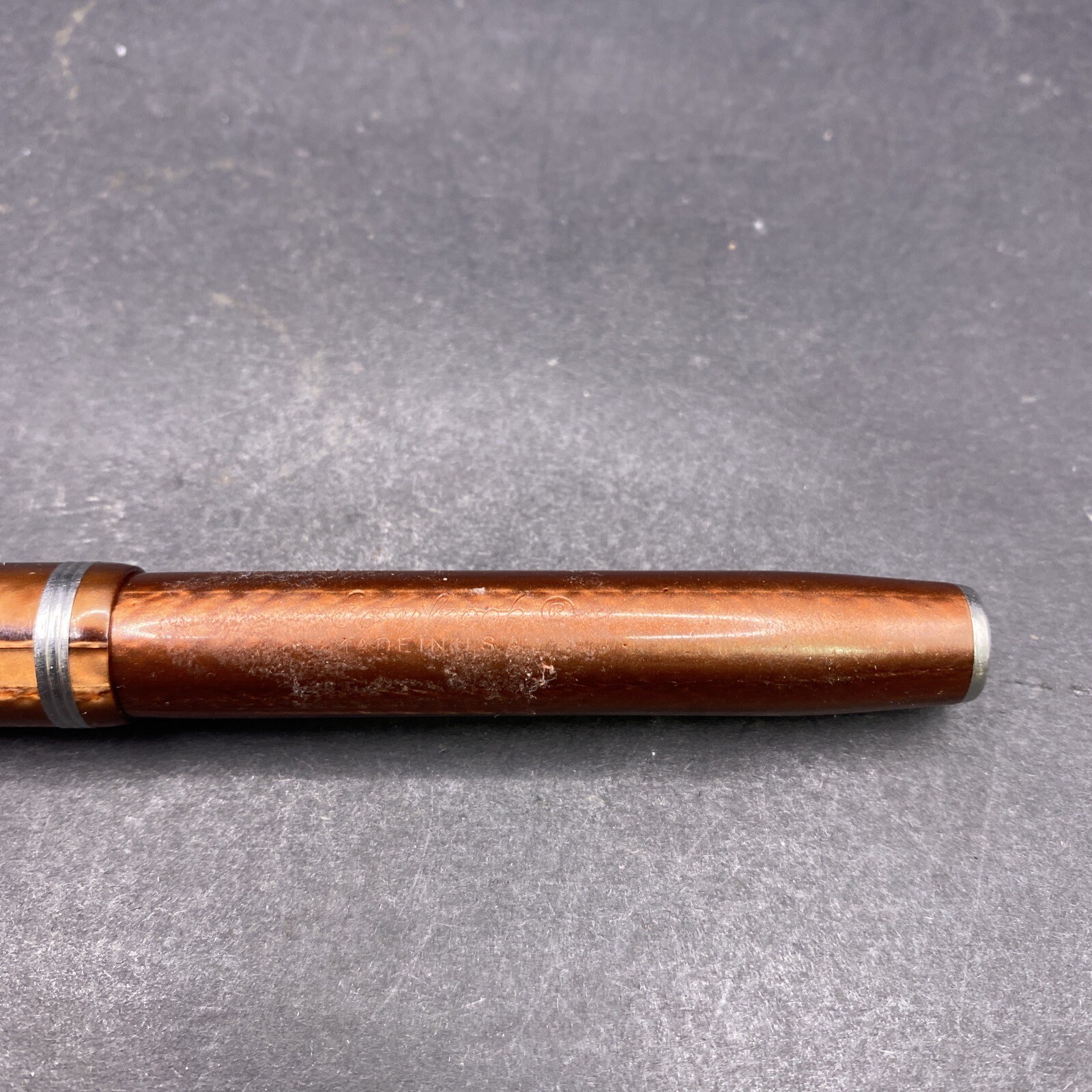 vintage Esterbrook J Brown Double Jewel Fountain Pen For Parts Or