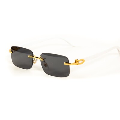 Gold Frame Sunglasses with Black Arms s-l400.jpg main image 4