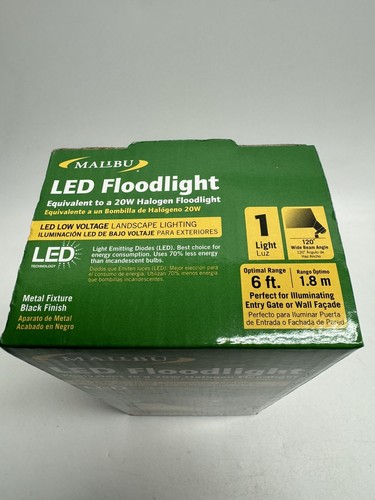 SEALED NEW MALIBU 6W LED METAL LOW VOLT METAL FLOODLIGHTS 8401-2604-01 - Picture 3 of 5