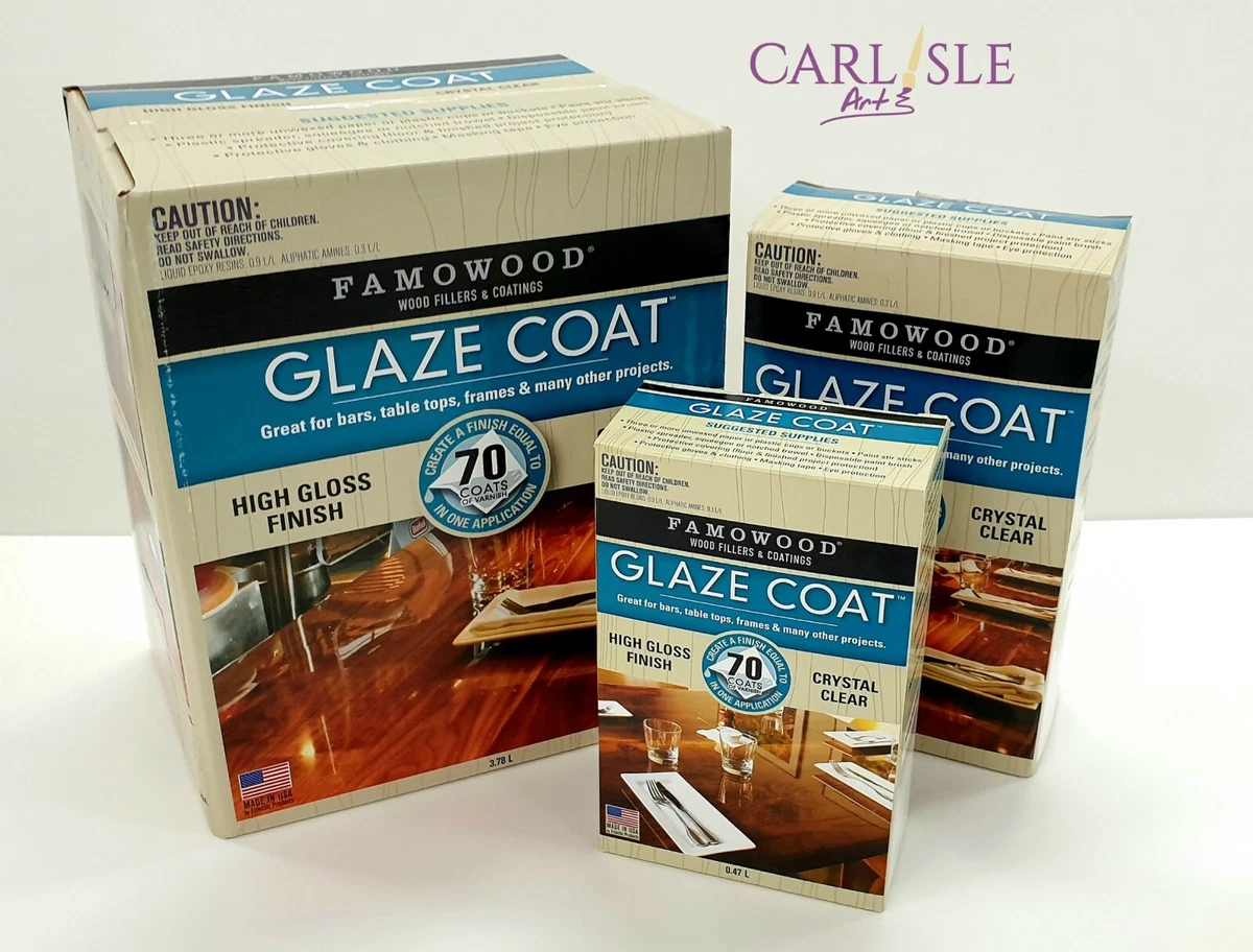 Famowood Glaze Coat Epoxy High Gloss Finish Crystal Clear Choose Your Size