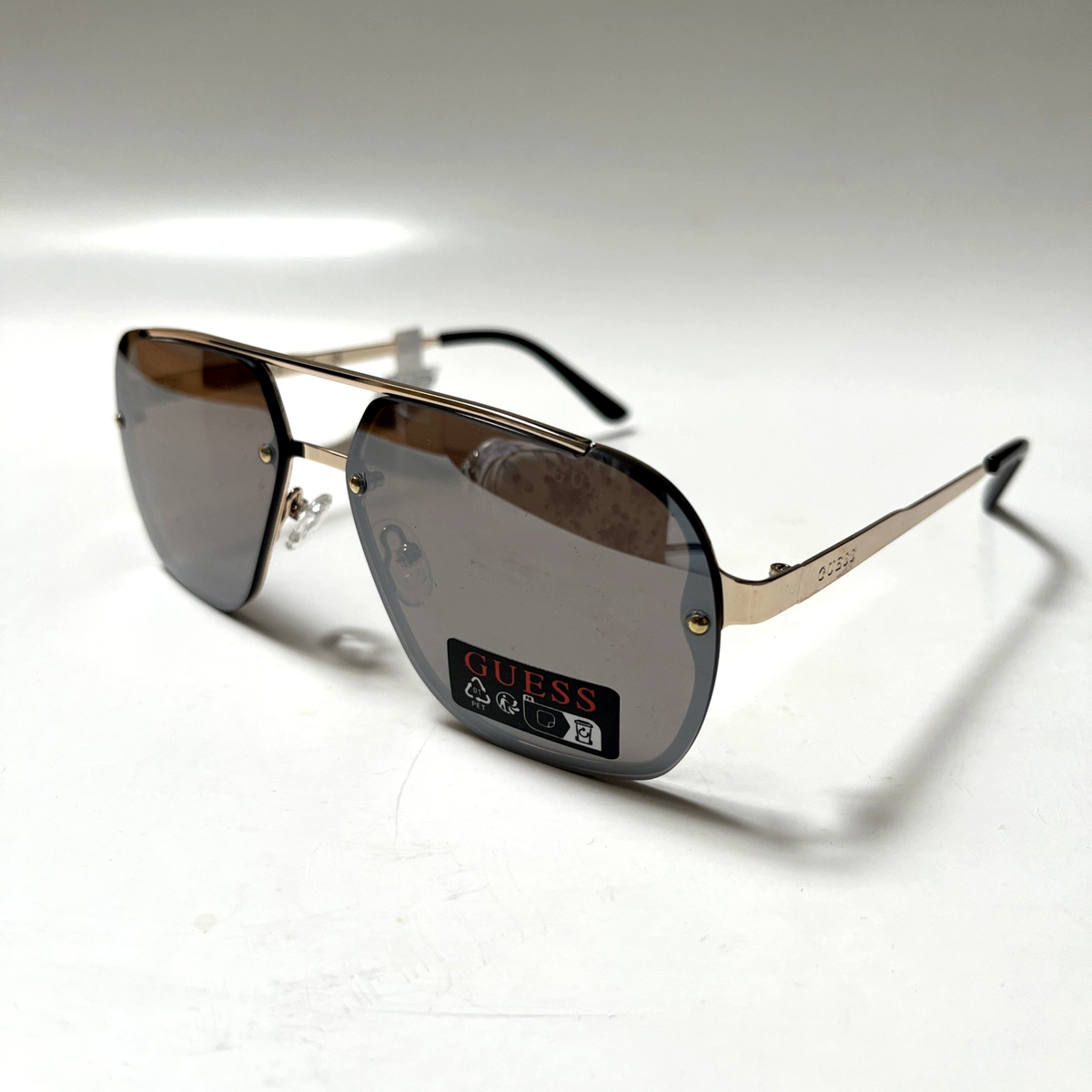 ゴクウです New Original GUESS Double Bridge Aviator Sunglasses GO00065 Mirror