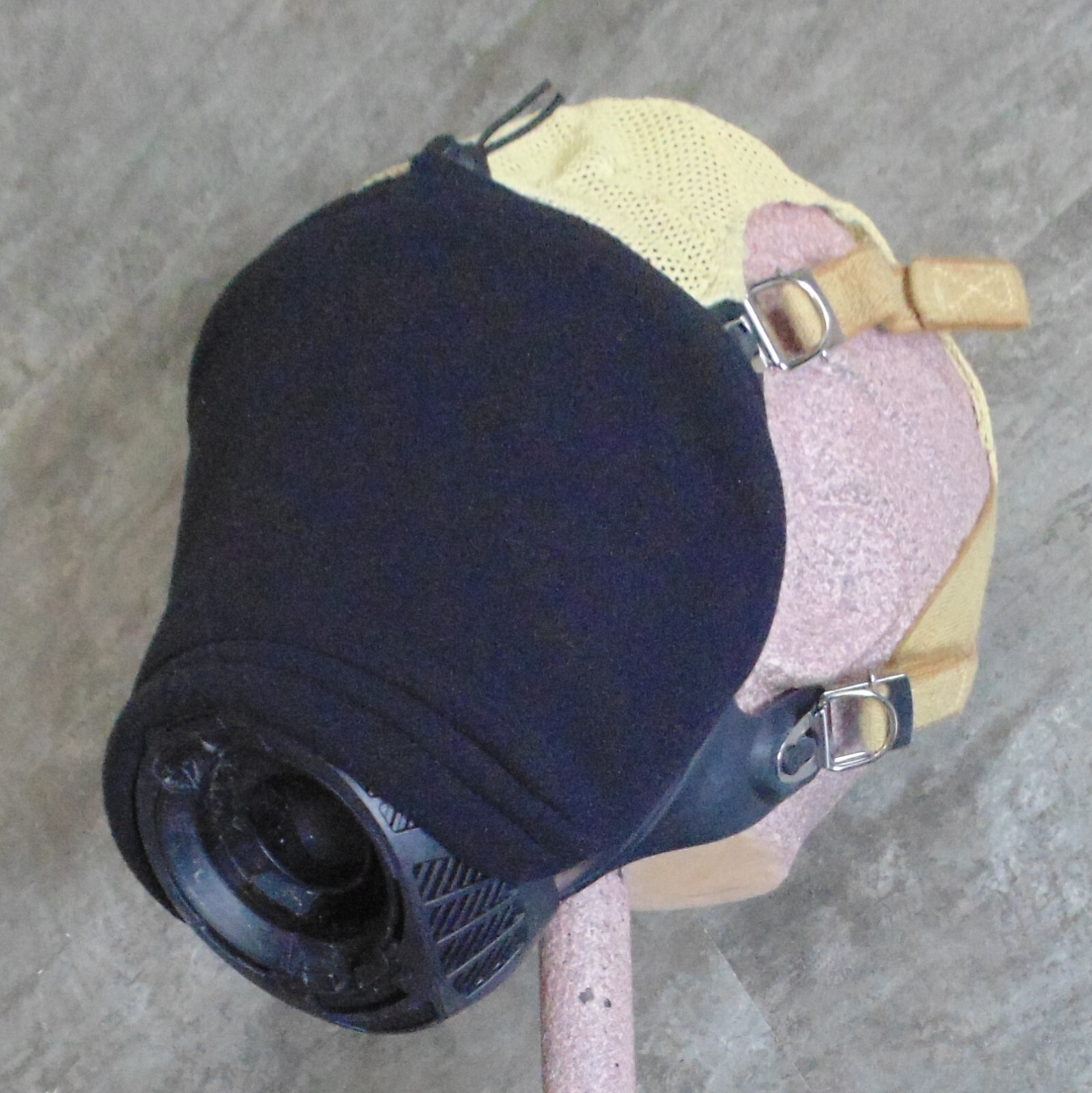SCBA Blackout Cover, MSA G1, BO9-100, Black polyester fleece w/bungi.