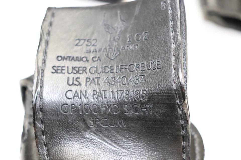 Safariland Black Leather Ruger Holster GP100 FXD SIGHT SPCUM LEFT E244 - Image 4 of 4