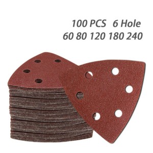 sanding grit sandpaper discs loop hook hole inch pack