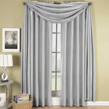 3pc Soho Rod Pocket Window Treatment Set, 2-Panels with Matching Scarf