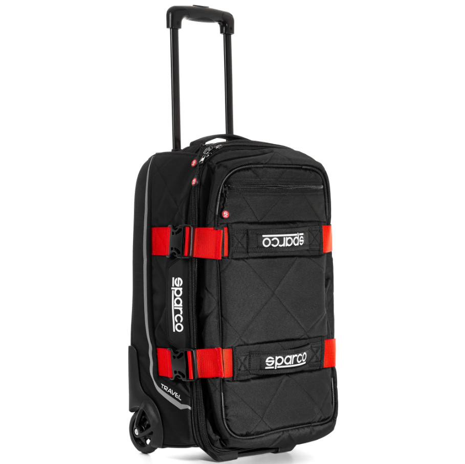 SPARCO BORSONE TRAVEL DA VIAGGIO TROLLEY DA CABINA NERO/ROSSO 016438NRRS
