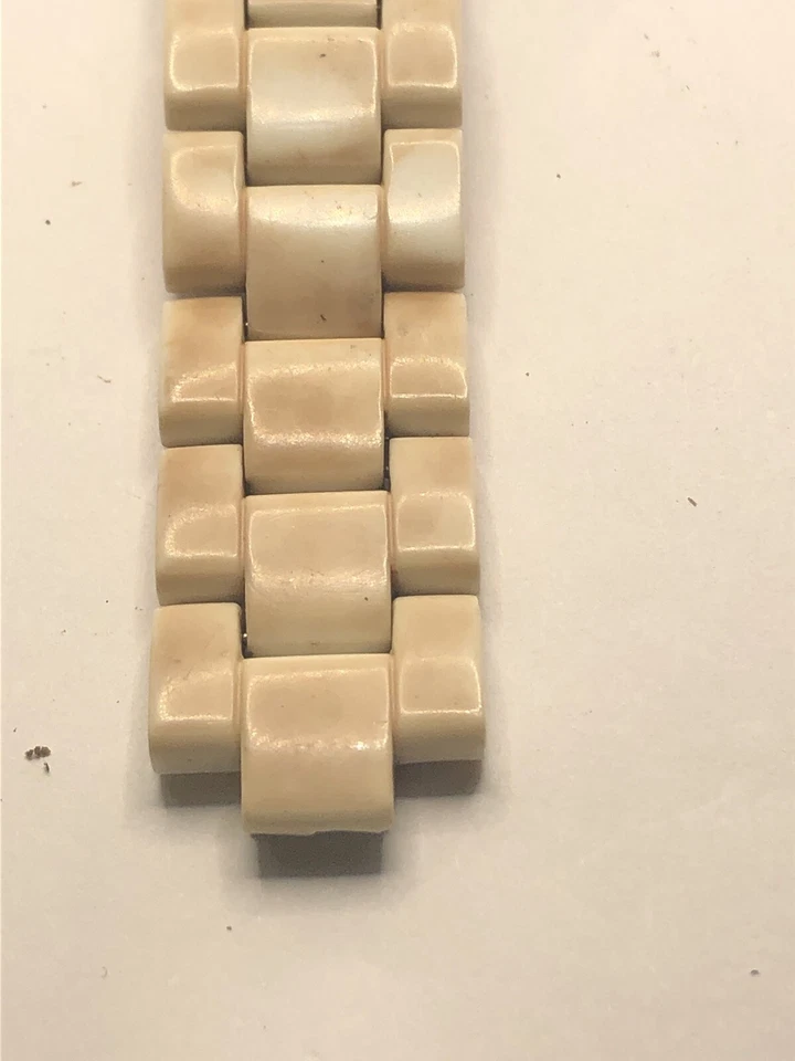 Michael Kors Watch Parts Case 42mm Crystal Clasp Band 20mm White GY223 - Image 4 of 4