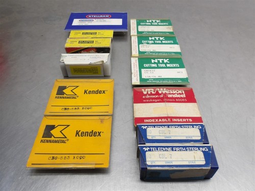 Lot Of 97 NEW! Assorted Carbide/Ceramic Insert - Various Type/Brand (As Shown)
