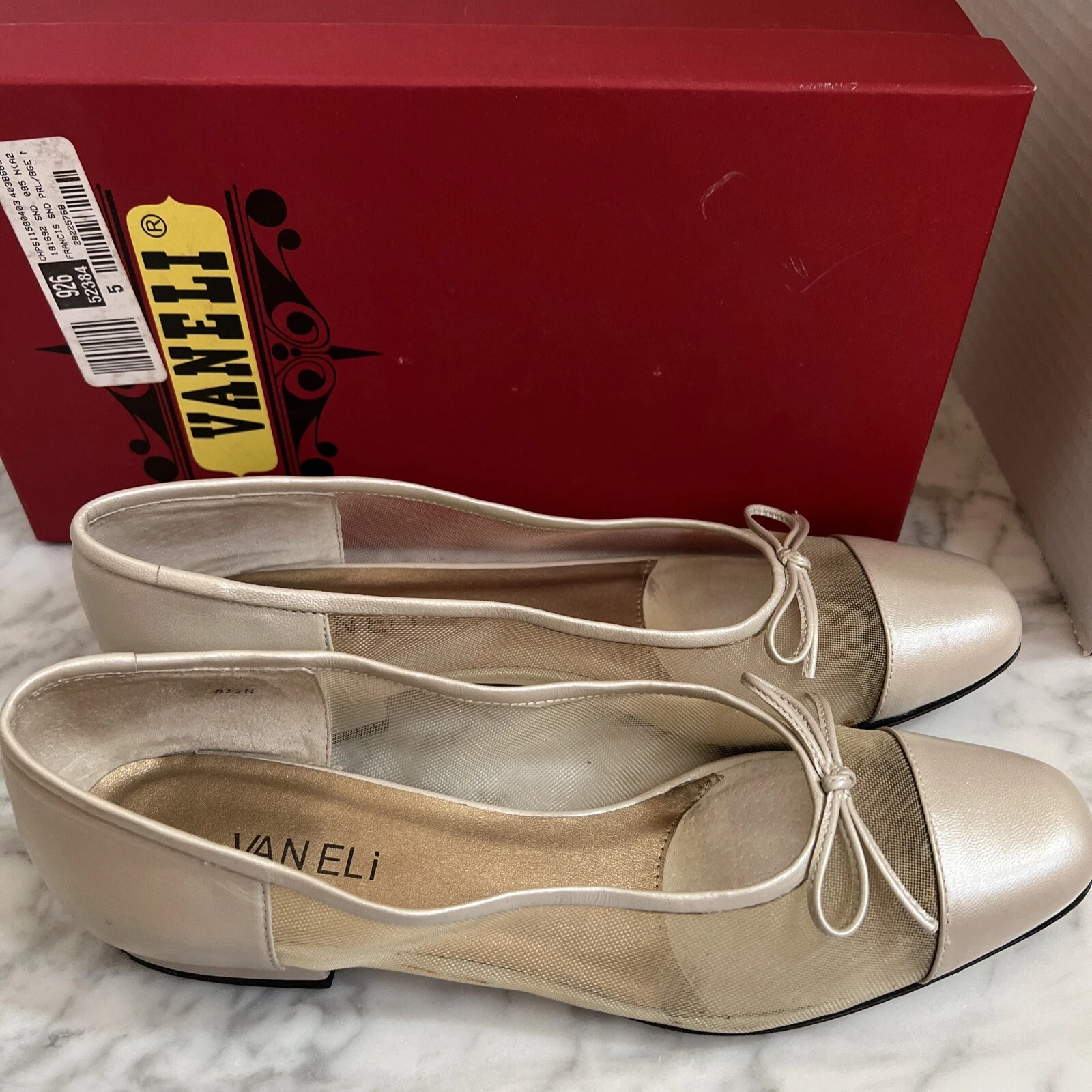 VANS SCARPE BASSE VAN ELI DONNA TAGLIA 8 5 N beige perla con B