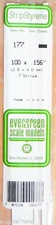 Evergreen Styrene #177 / .100" Thick - 14" Long; pkg(7) -- x .156"