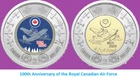 Set 2024 Canada 100th Anniv. Canadian Air Force Two Dollar Toonie Coins RCAF UNC