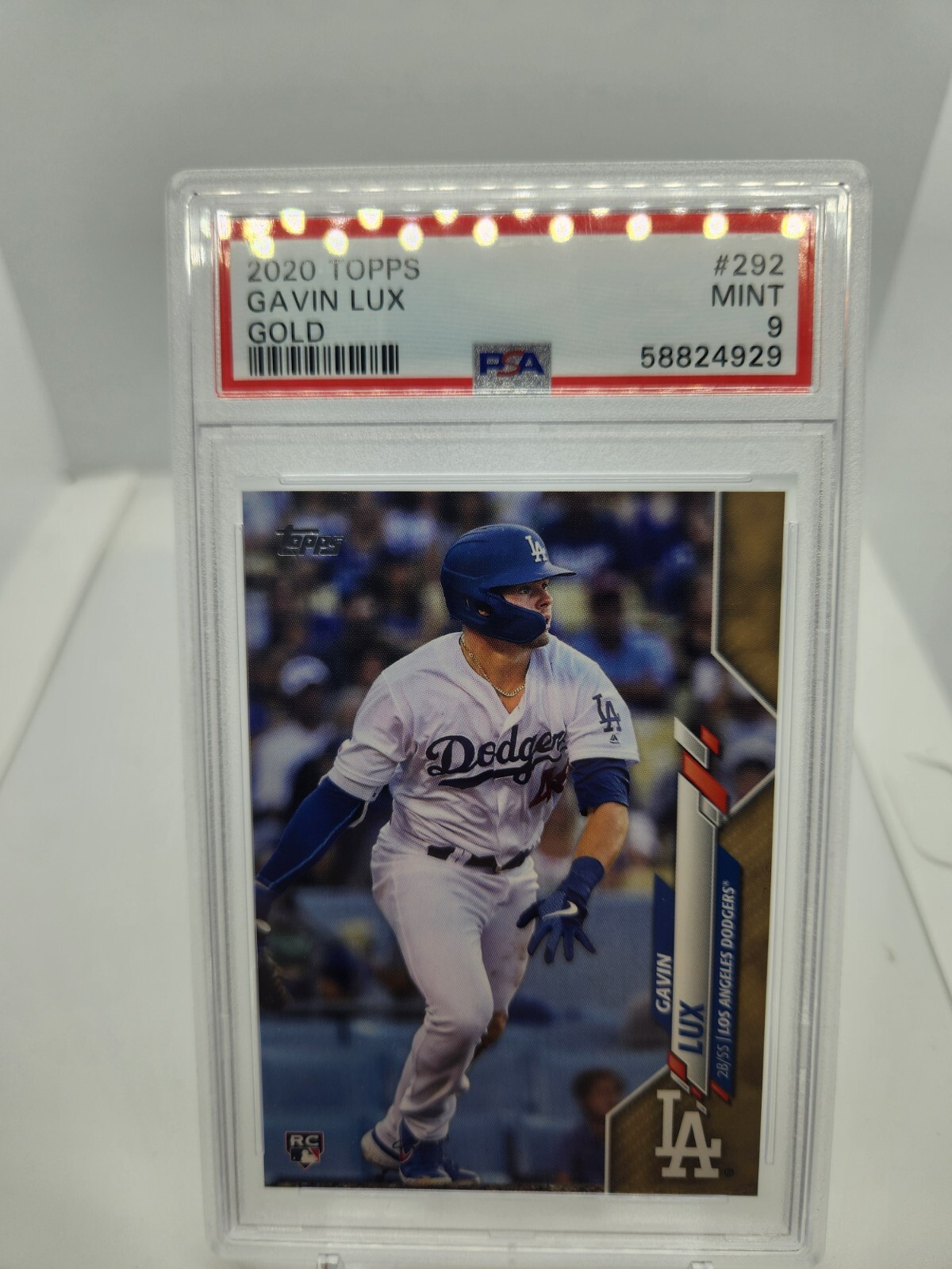 2020 Topps Series 1 Gavin Lux Gold Rookie Card RC #/2020 PSA 9 Mint Dodgers