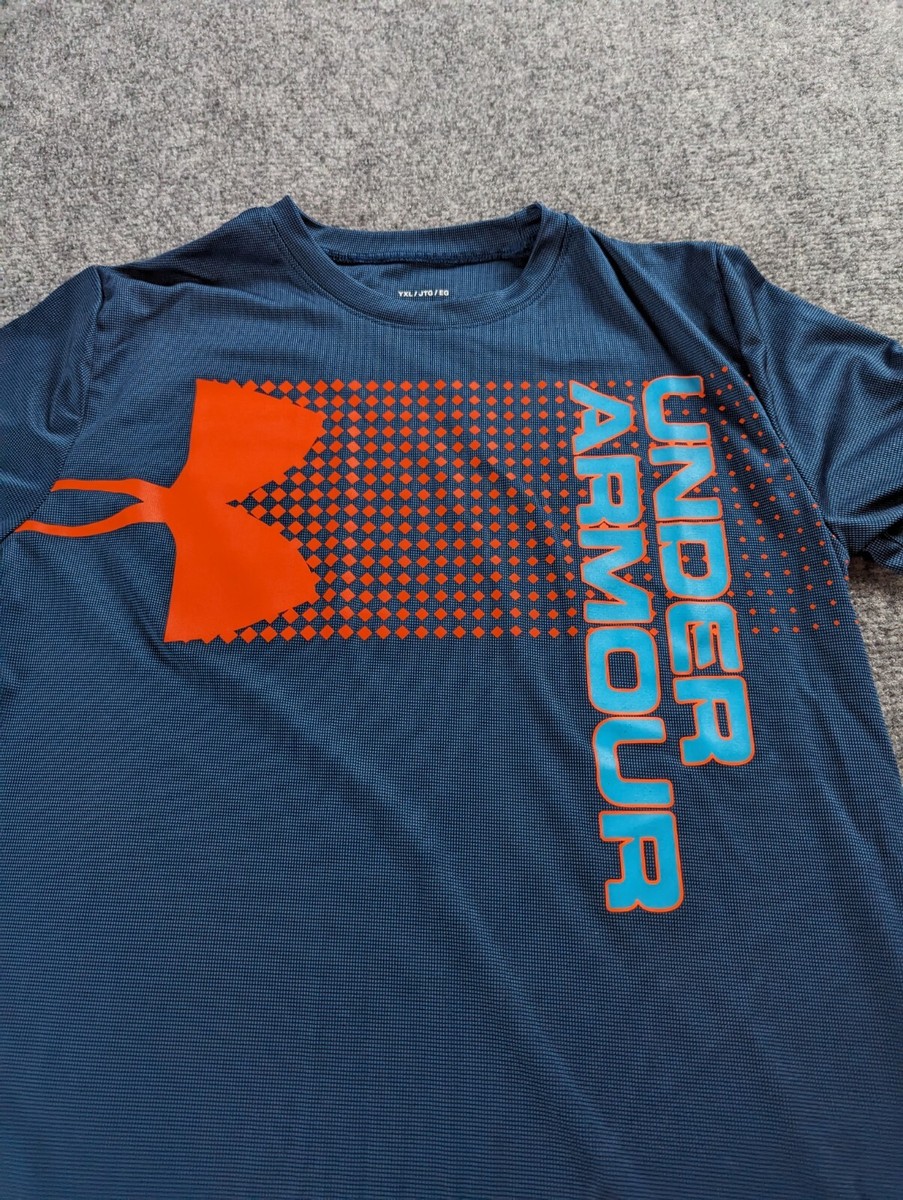Under Armour T Shirt Junior Boys XL HeatGear Crossfade | eBay